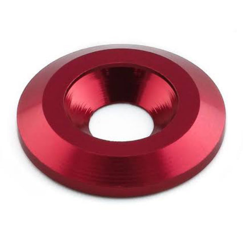 C/Sunk Washer M8 Red Aluminium