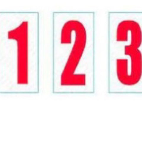 Numbers - Cadets (Red and White)