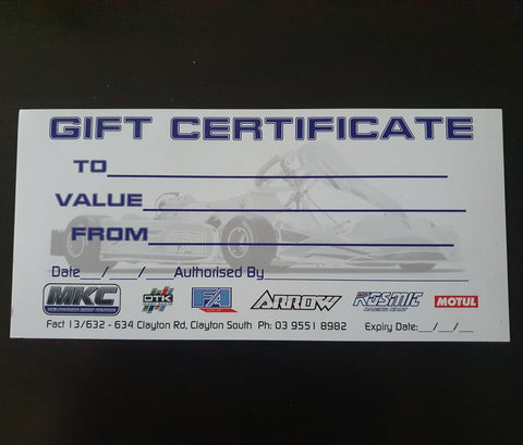 MKC Gift Certifiate